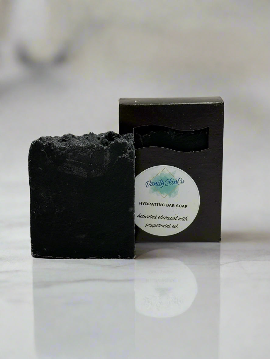 Hand Crafted Soap - Activated Charcoal with Peppermint Oil
