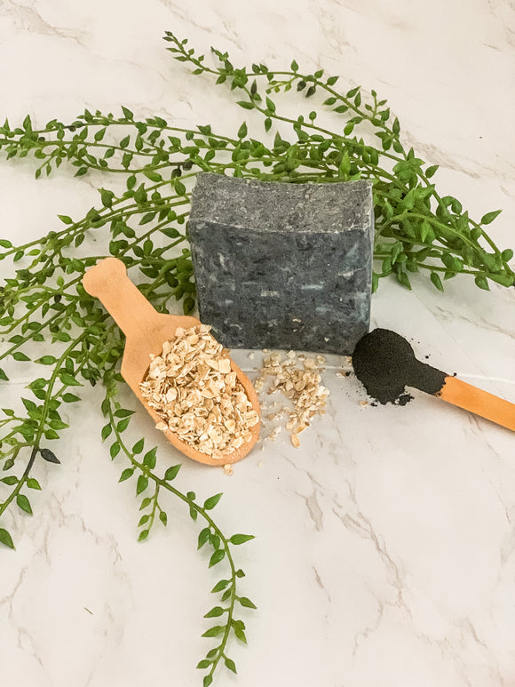 Hand Crafted Soap - Activated Charcoal with Oatmeal and Honey